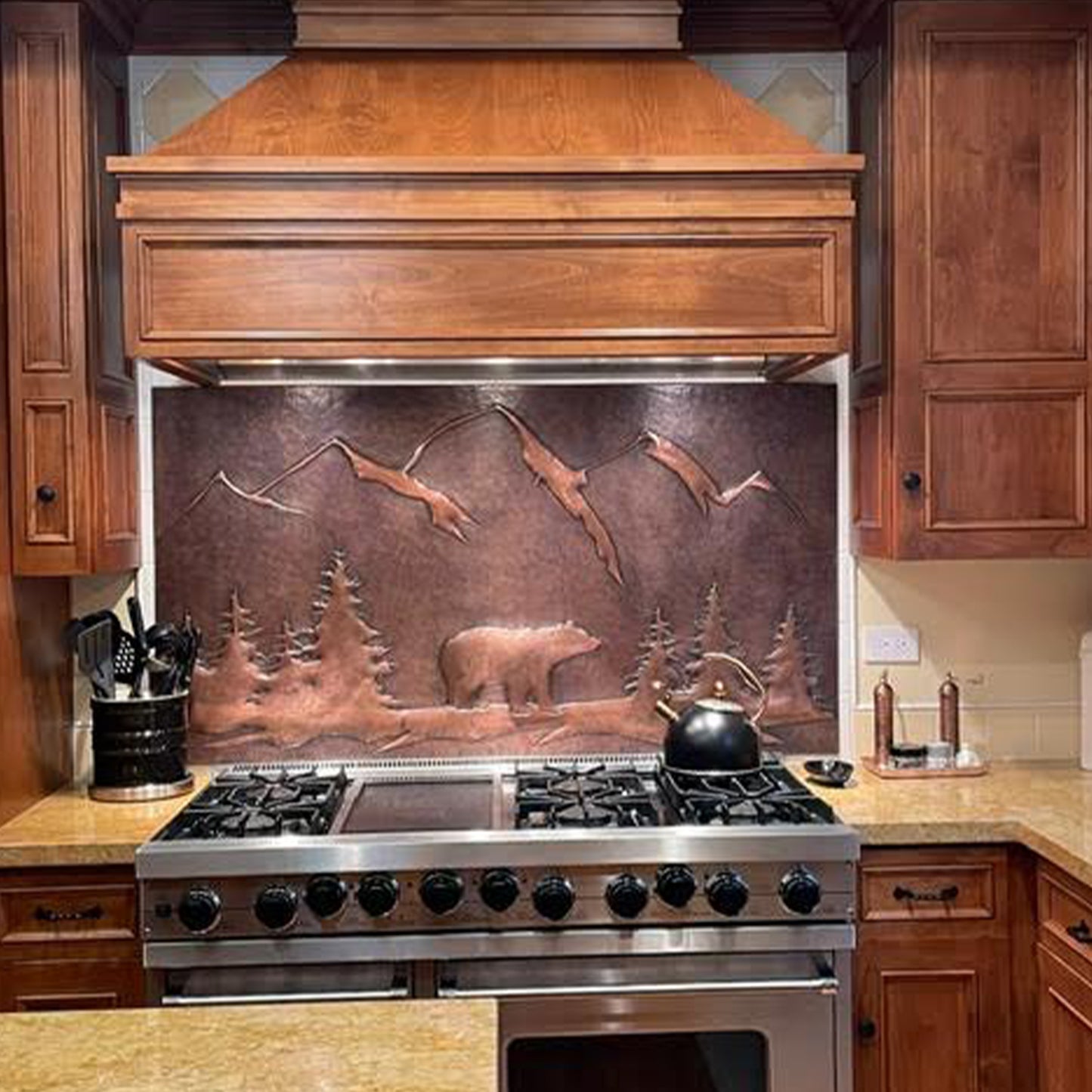 Brown Bear Copper Backsplash