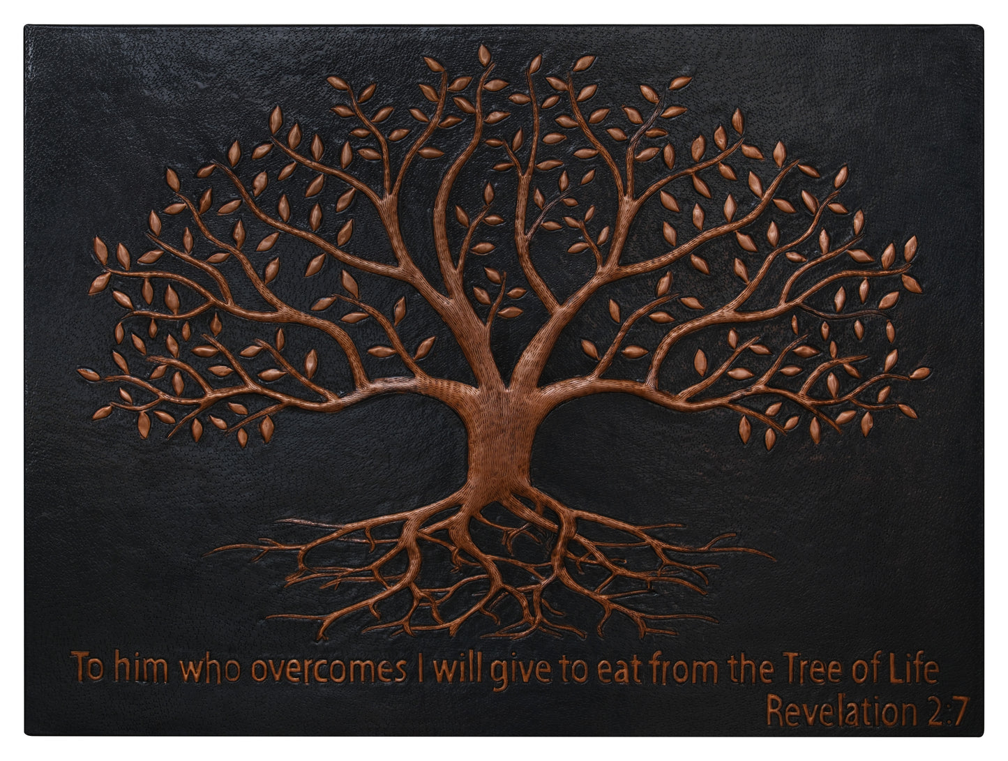 Black Tree With Roots Copper Backsplash | Modern Luxury Handmade Copper Kitchen Backsplash Pane - Natuross