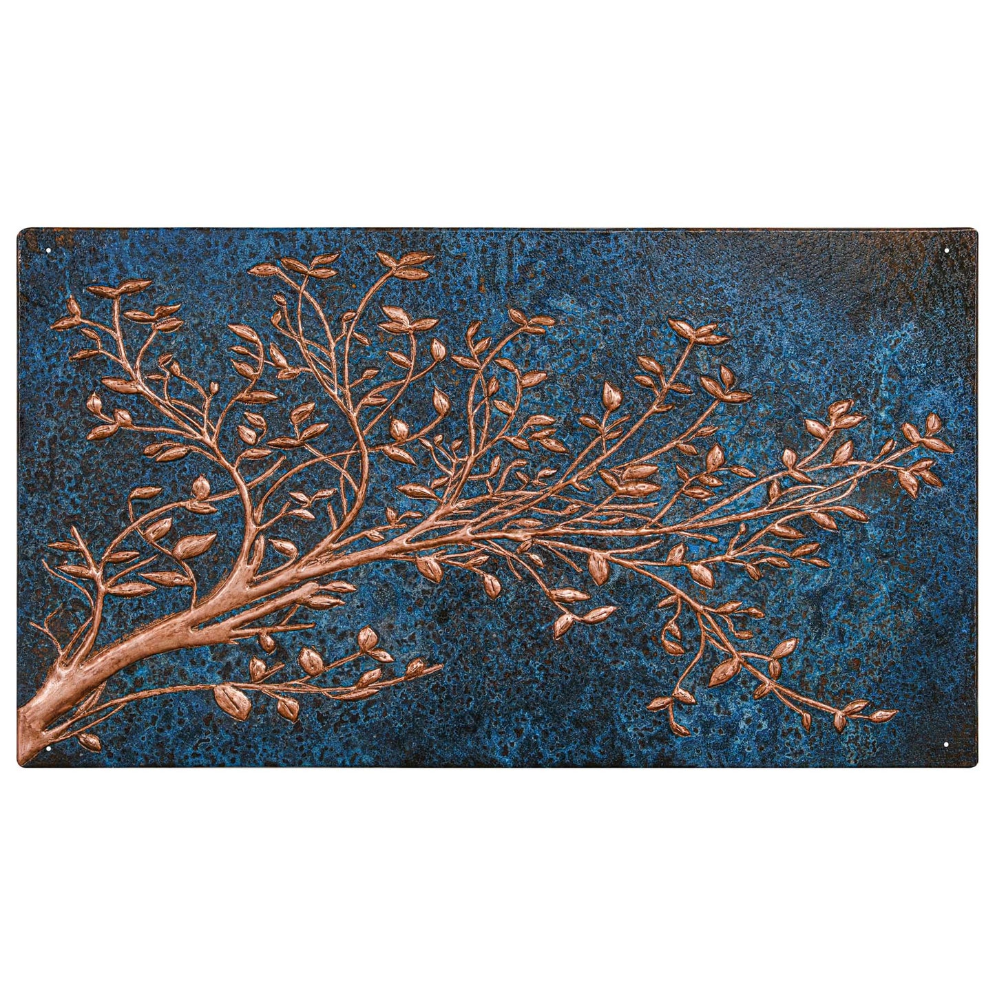 Blue Copper Tree Branches Backsplash | Artistic Handmade Copper Kitchen Backsplash Panel - Natuross