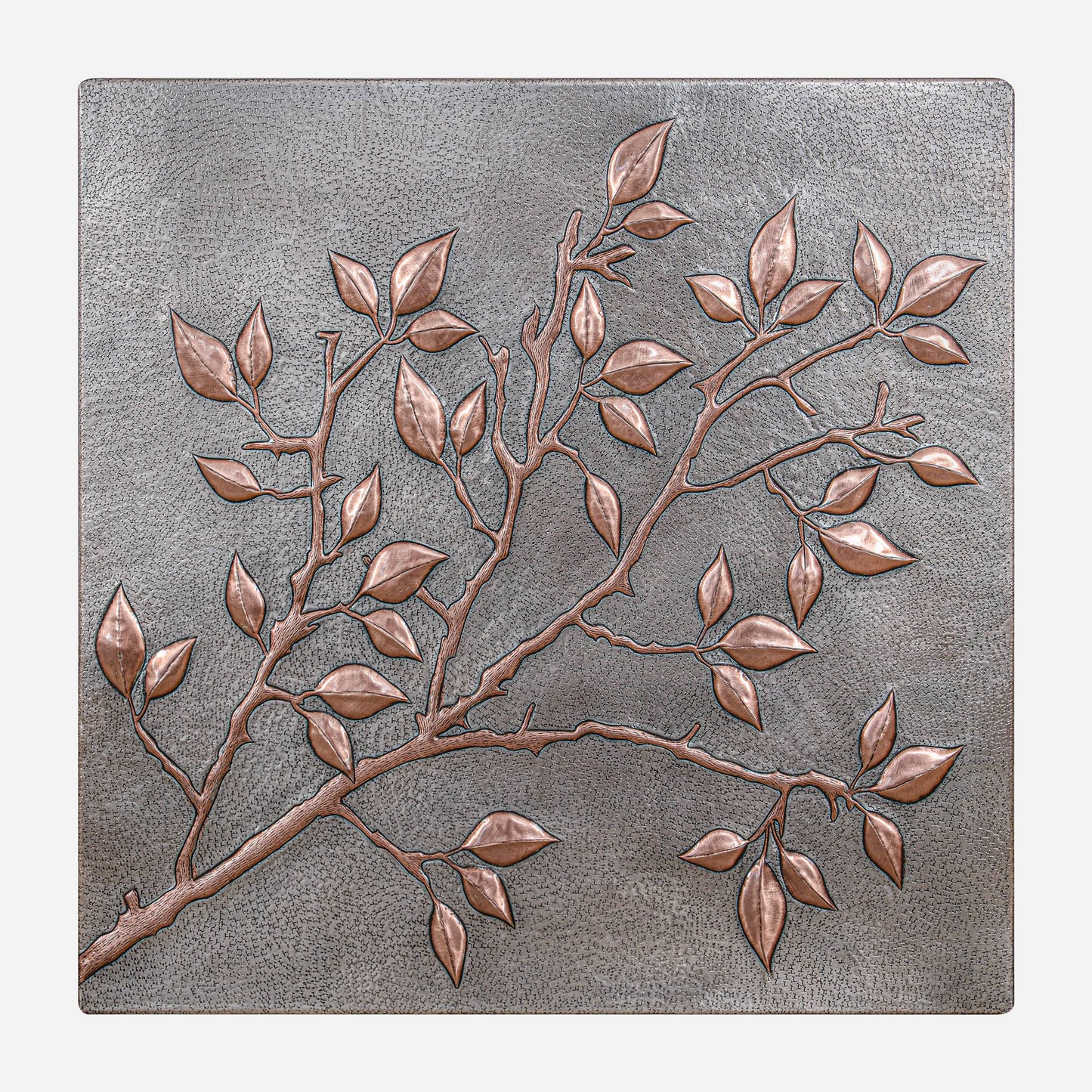 Copper Backsplash (Tree Branches and Leaves, Silver&Copper Color)