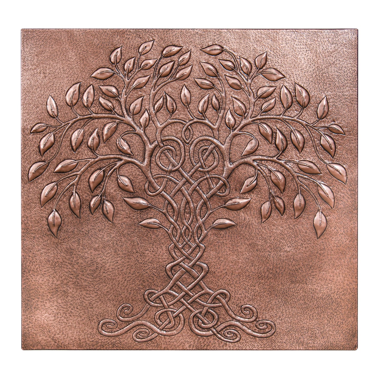 Tree of Life Copper Backsplash Tile – Hand-Hammered Copper Artwork – Custom Size, Finish & Personalized Design - Natuross