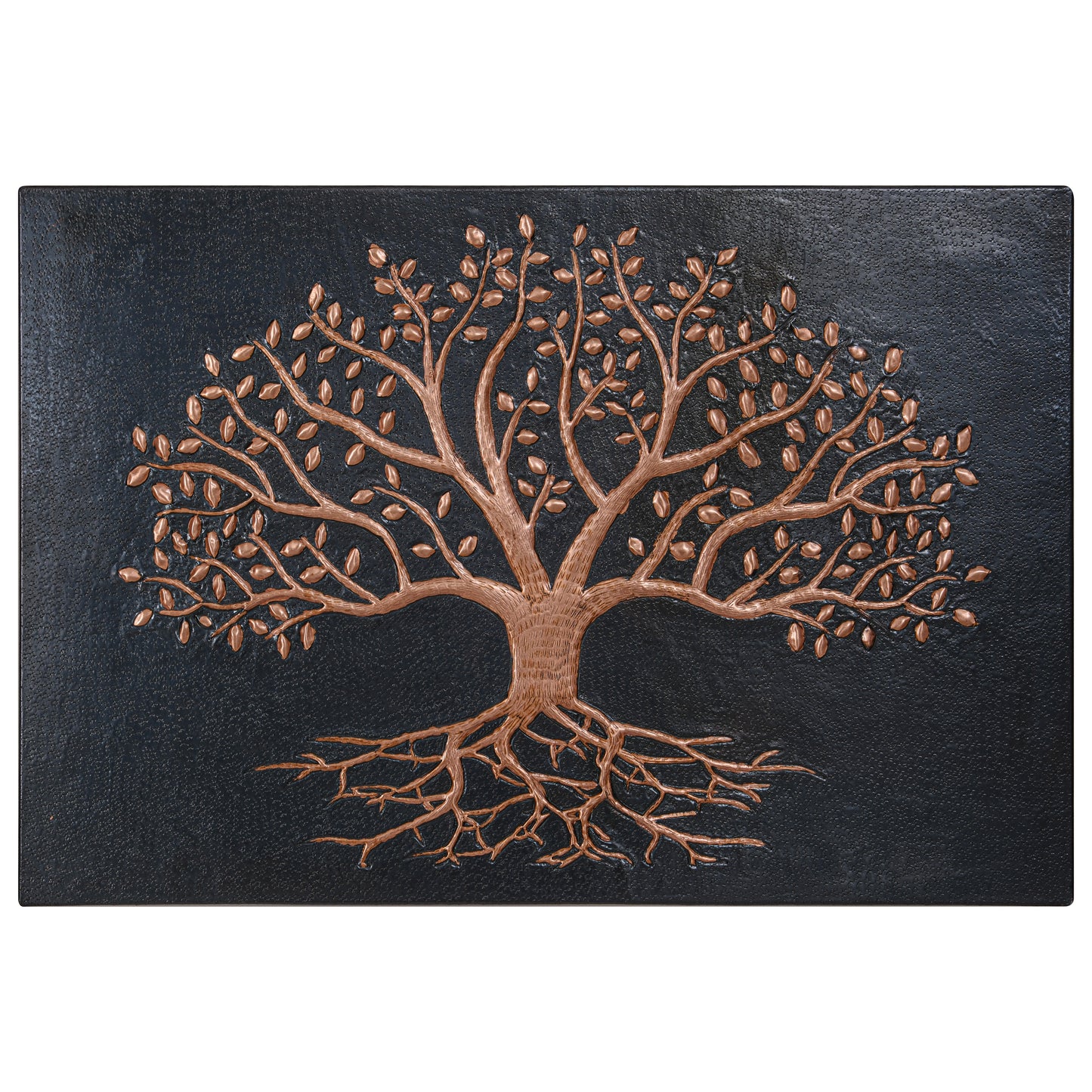 Black Tree With Roots Copper Backsplash | Modern Luxury Handmade Copper Kitchen Backsplash Pane - Natuross