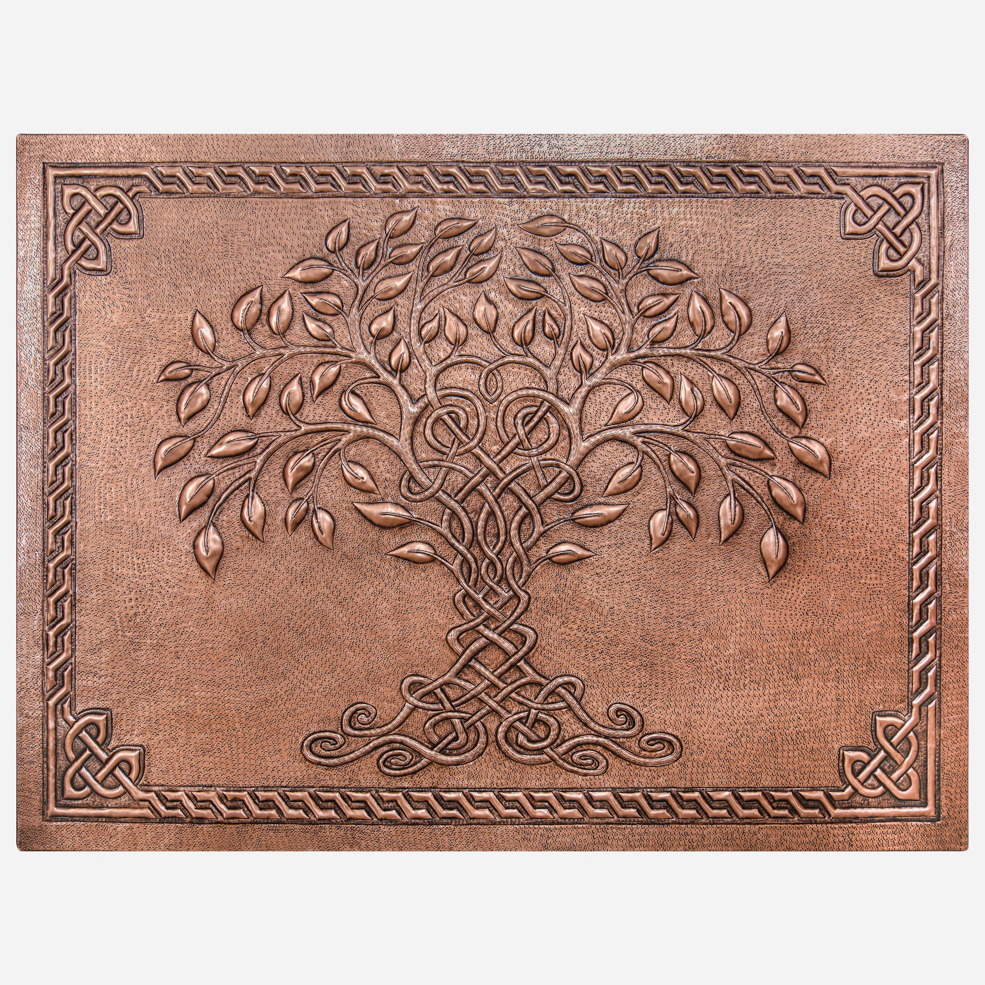 Copper Tree of Life Backsplash | Handmade Copper Kitchen Wall Art - Natuross