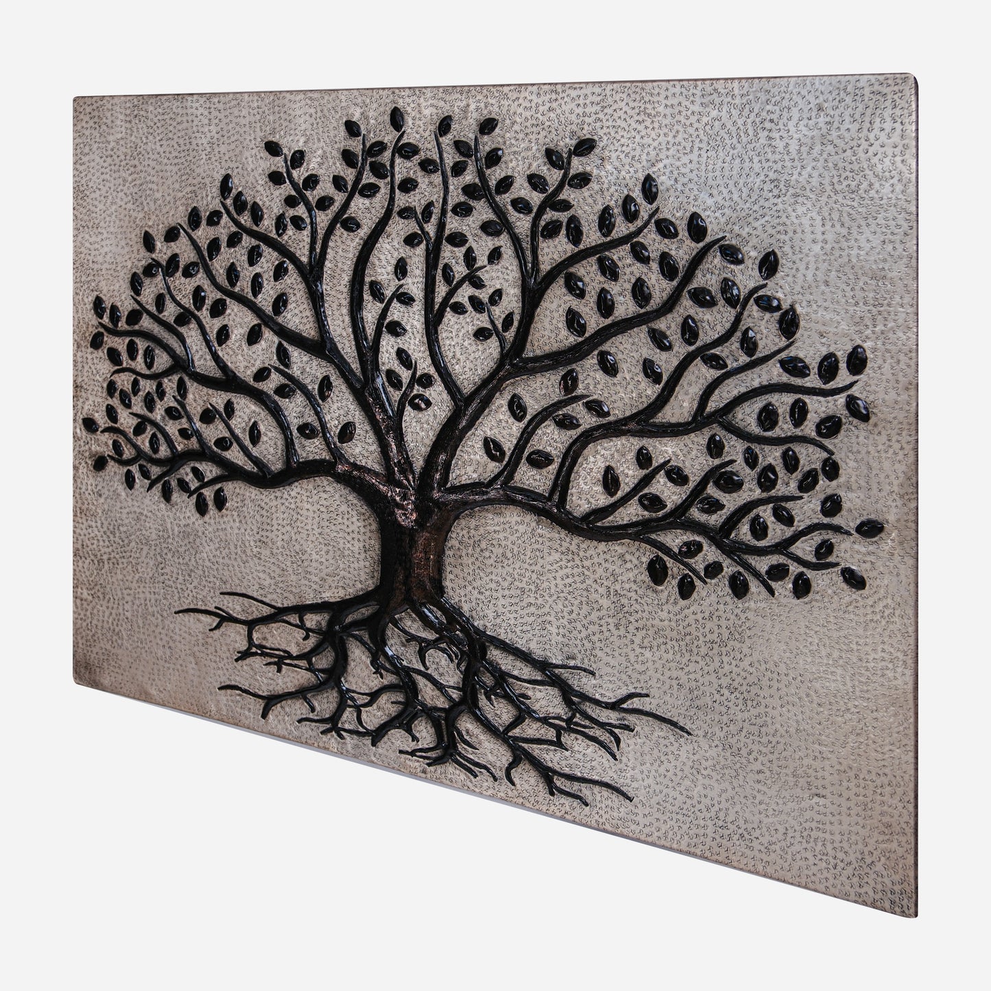 Traditional Kitchen Backsplash Tile - Copper Ancient Tree - Gray & Black - Natuross