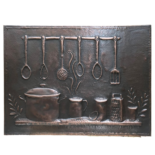 Kitchen Utensils Copper Backsplash