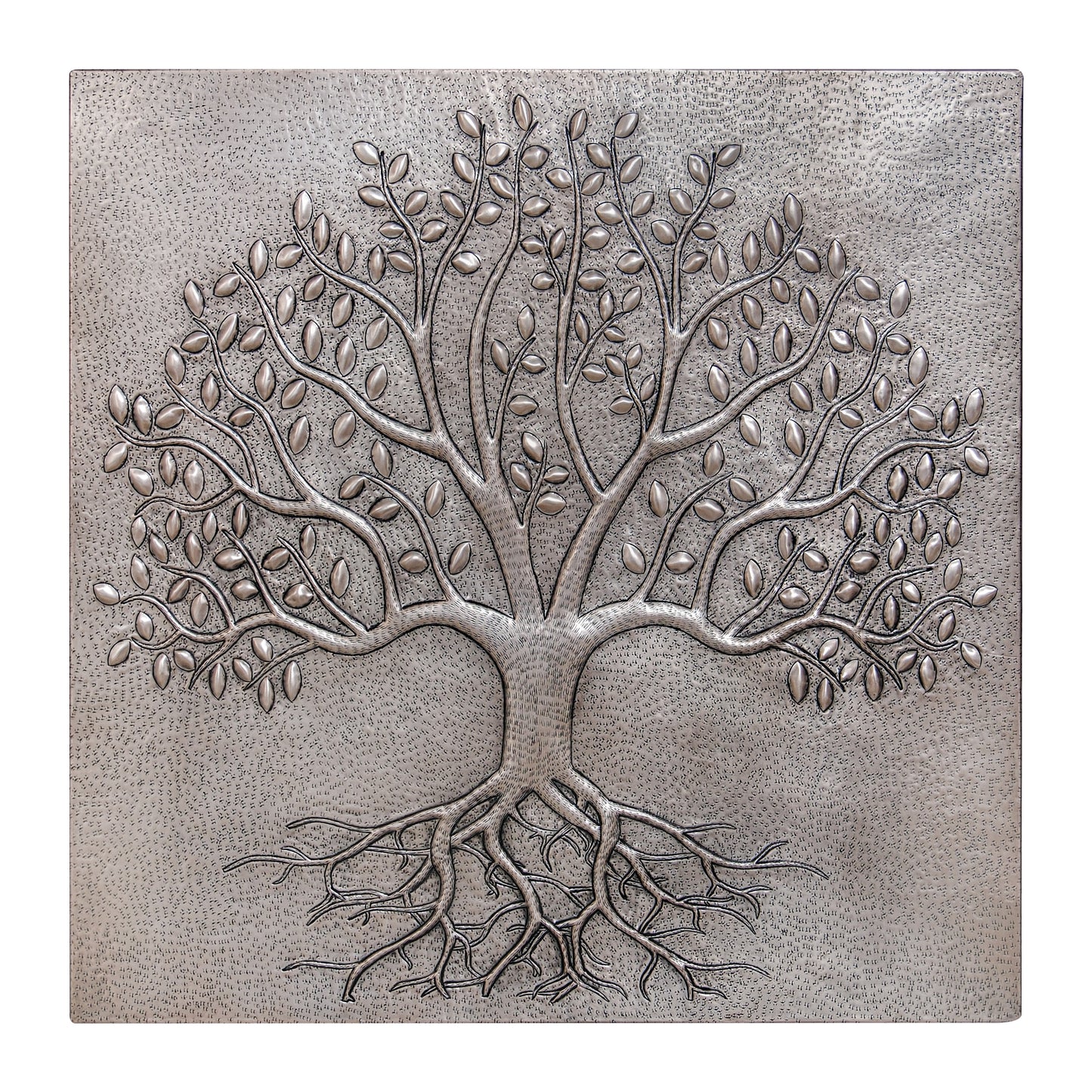 Gray Tree With Roots Copper Backsplash | Metallic Handmade Copper Kitchen Backsplash Panel - Natuross