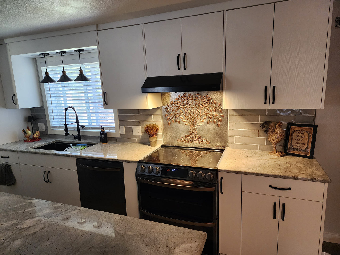 Celtic Tree of Life Copper Backsplash – Gray & Copper - Natuross