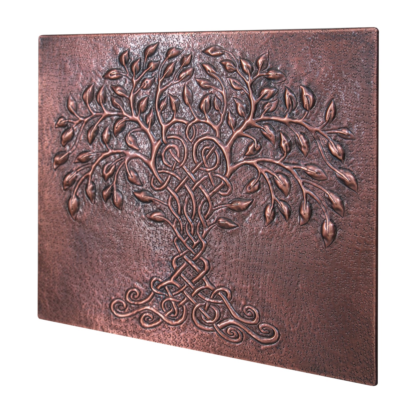 Tree of Life Copper Backsplash – Brown Patina | Handmade Celtic Inspired Kitchen Wall Tile - Natuross
