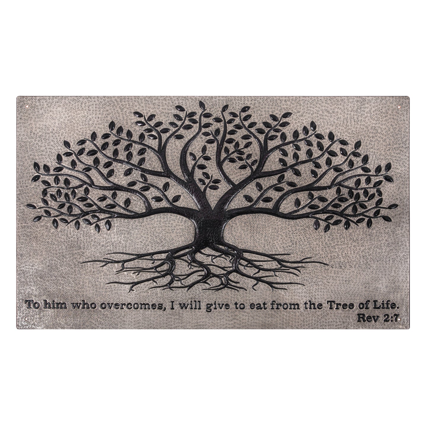 Gray & Black Tree With Roots Backsplash | Contemporary Handmade Copper Kitchen Backsplash Panel - Natuross