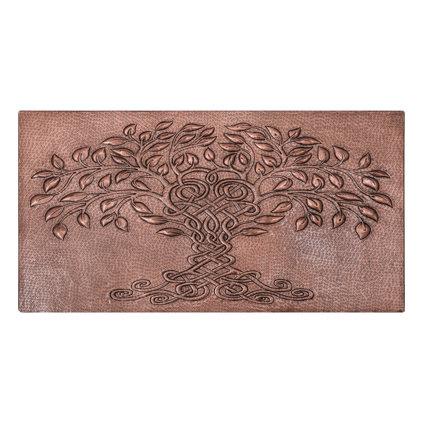 Tree of Life Copper Backsplash Tile – Hand-Hammered Copper Artwork – Custom Size, Finish & Personalized Design - Natuross