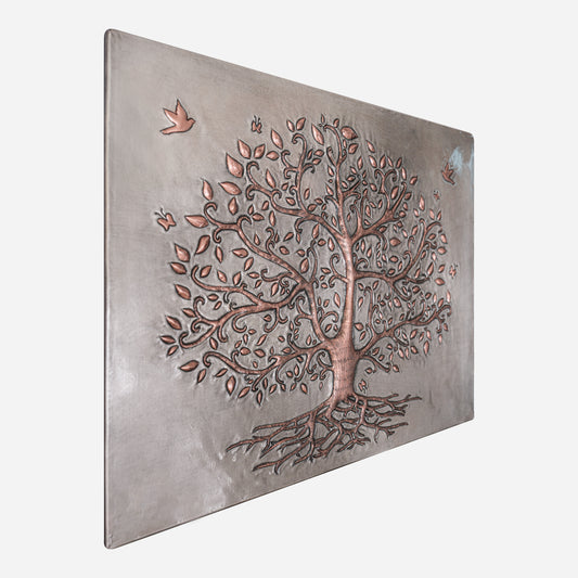 Tree of Life with Birds Copper Kitchen Backsplash - Natuross