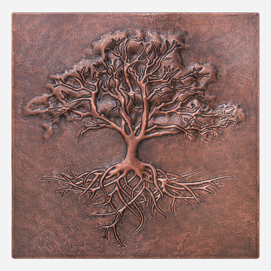 Tree with Roots Copper Kitchen Backsplash - Natuross