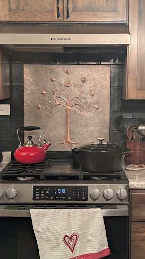 Copper Backsplash Panel (White Tree of Gondor) - Natuross