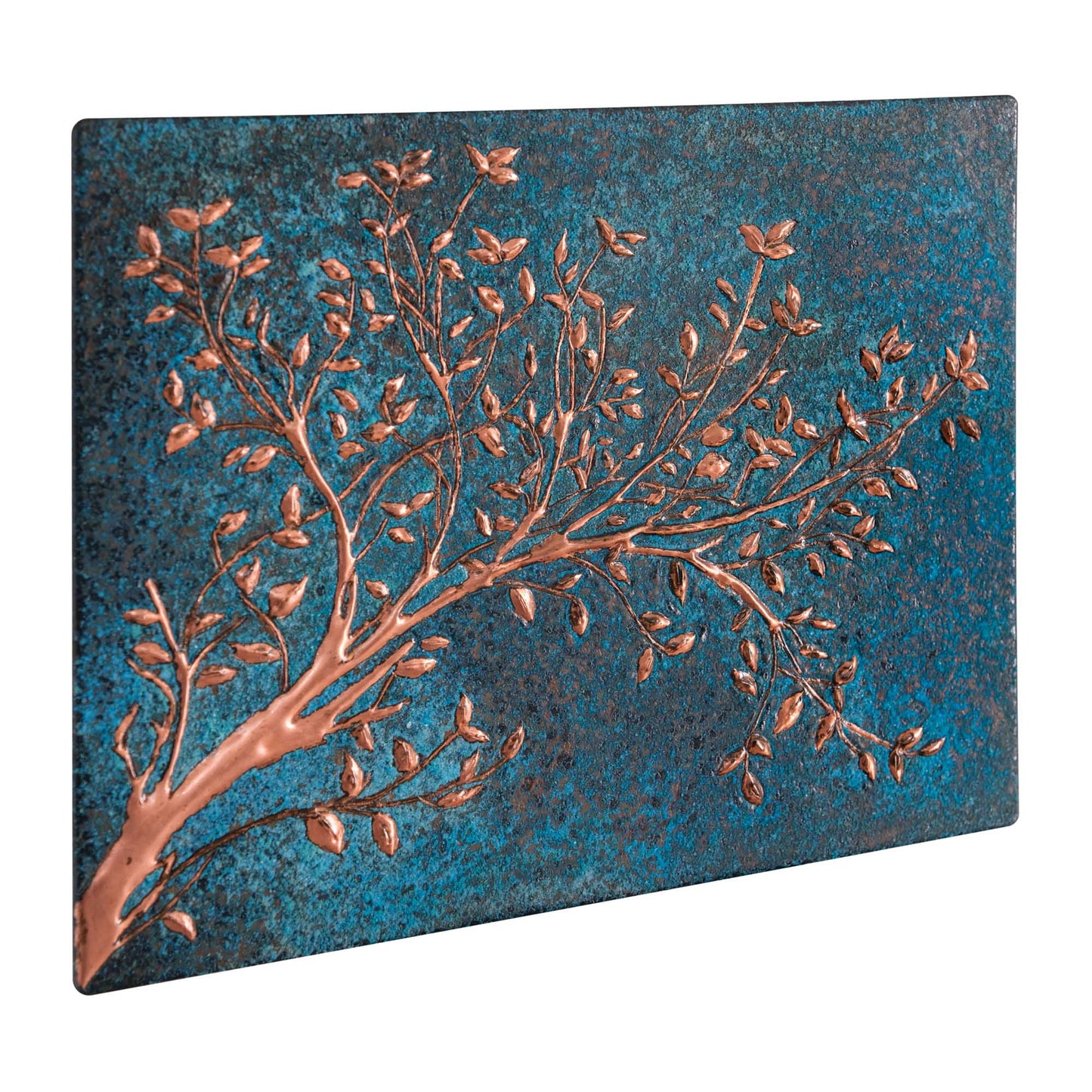 Blue Copper Tree Branches Backsplash | Artistic Handmade Copper Kitchen Backsplash Panel - Natuross