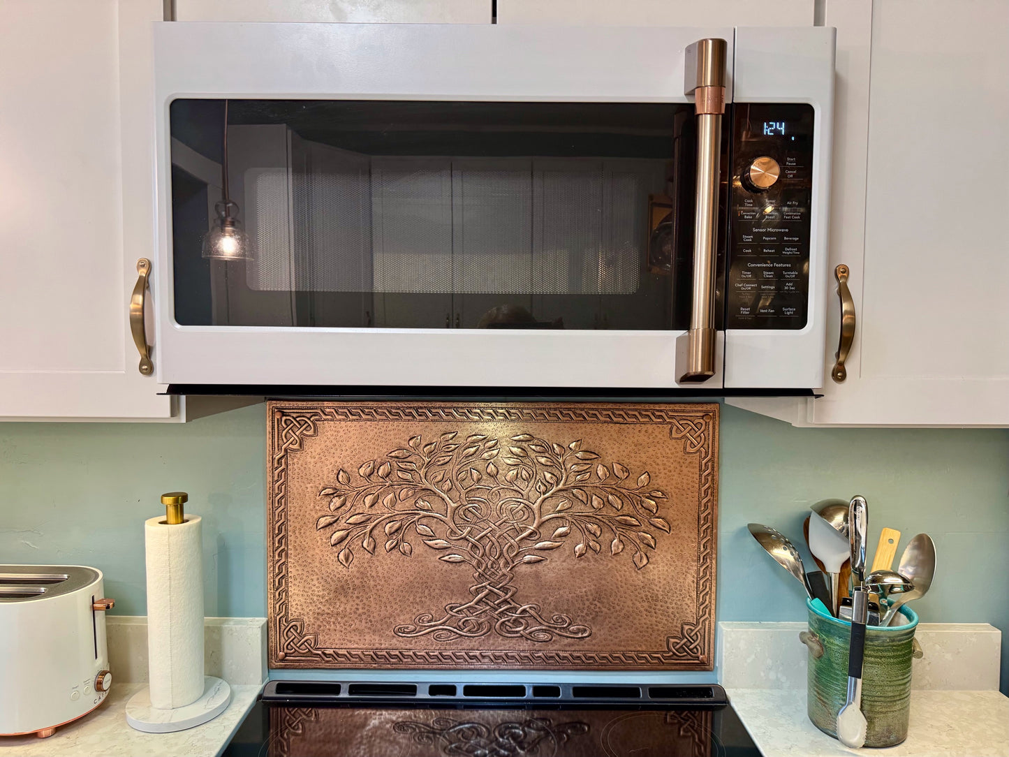 Copper Tree of Life Backsplash | Handmade Copper Kitchen Wall Art