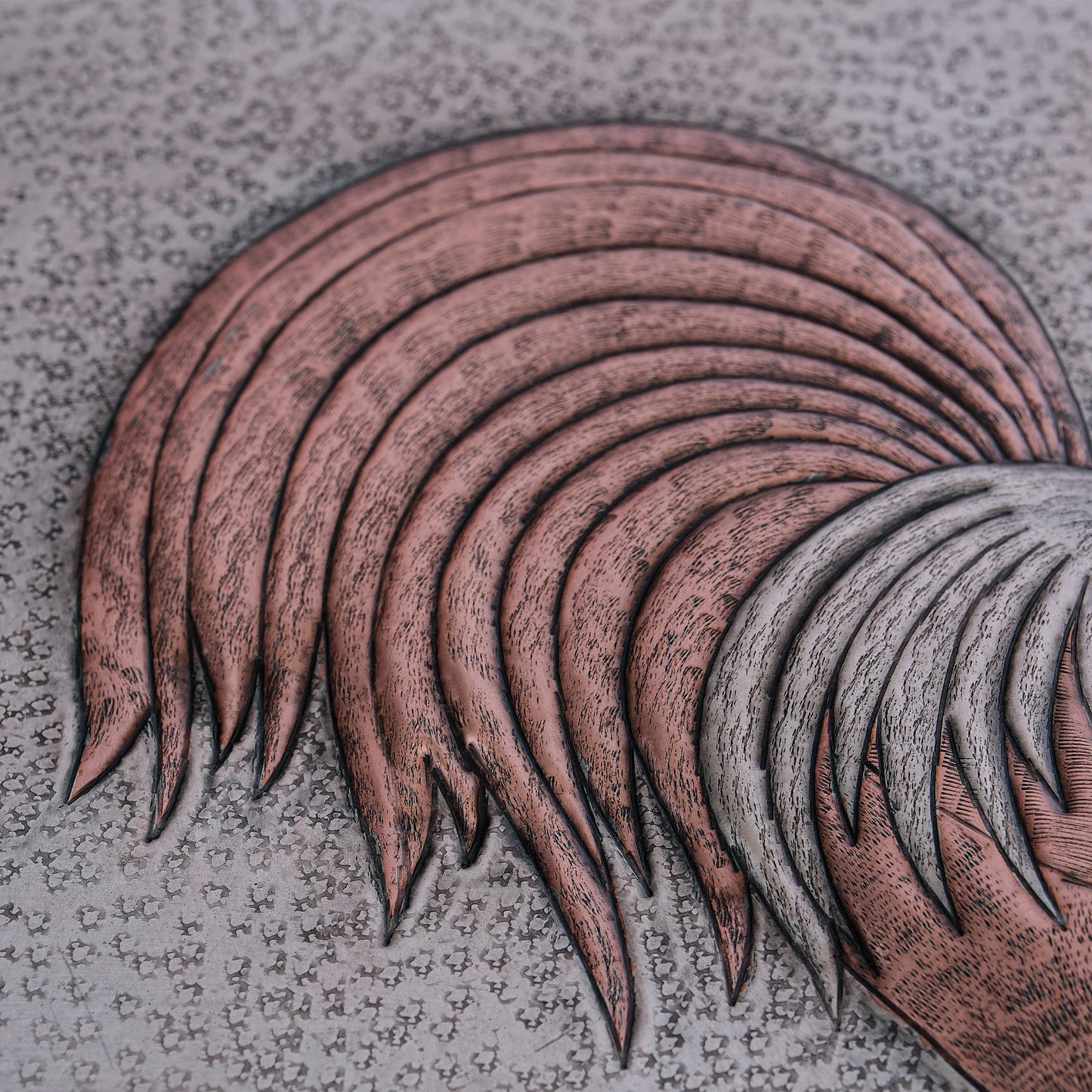 Rooster and Fleur de Lys Copper Kitchen Backsplash - Natuross
