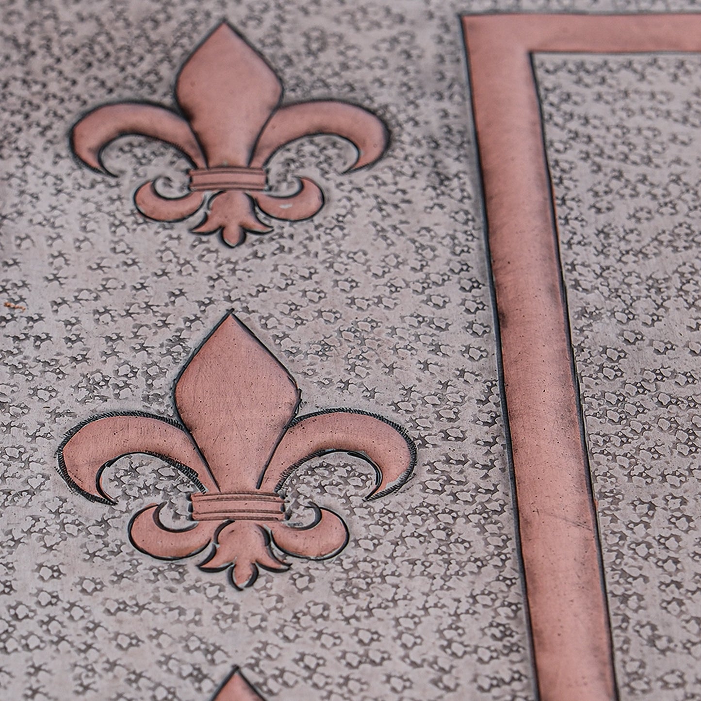 Rooster and Fleur de Lys Copper Kitchen Backsplash - Natuross