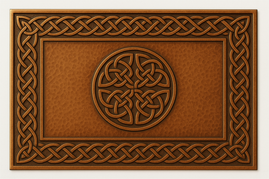 Panneau mural en métal avec motif de nœud celtique pour dosseret
