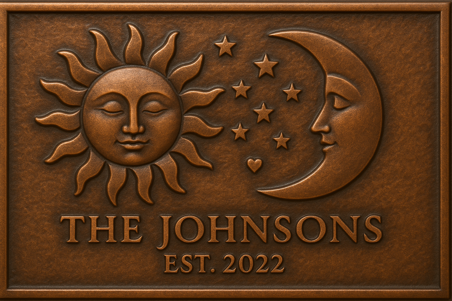 Sun & Moon Metal Wall Art Panel