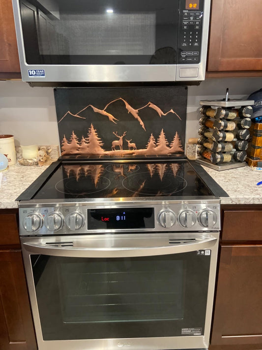 Black Deer Copper Backsplash - Natuross