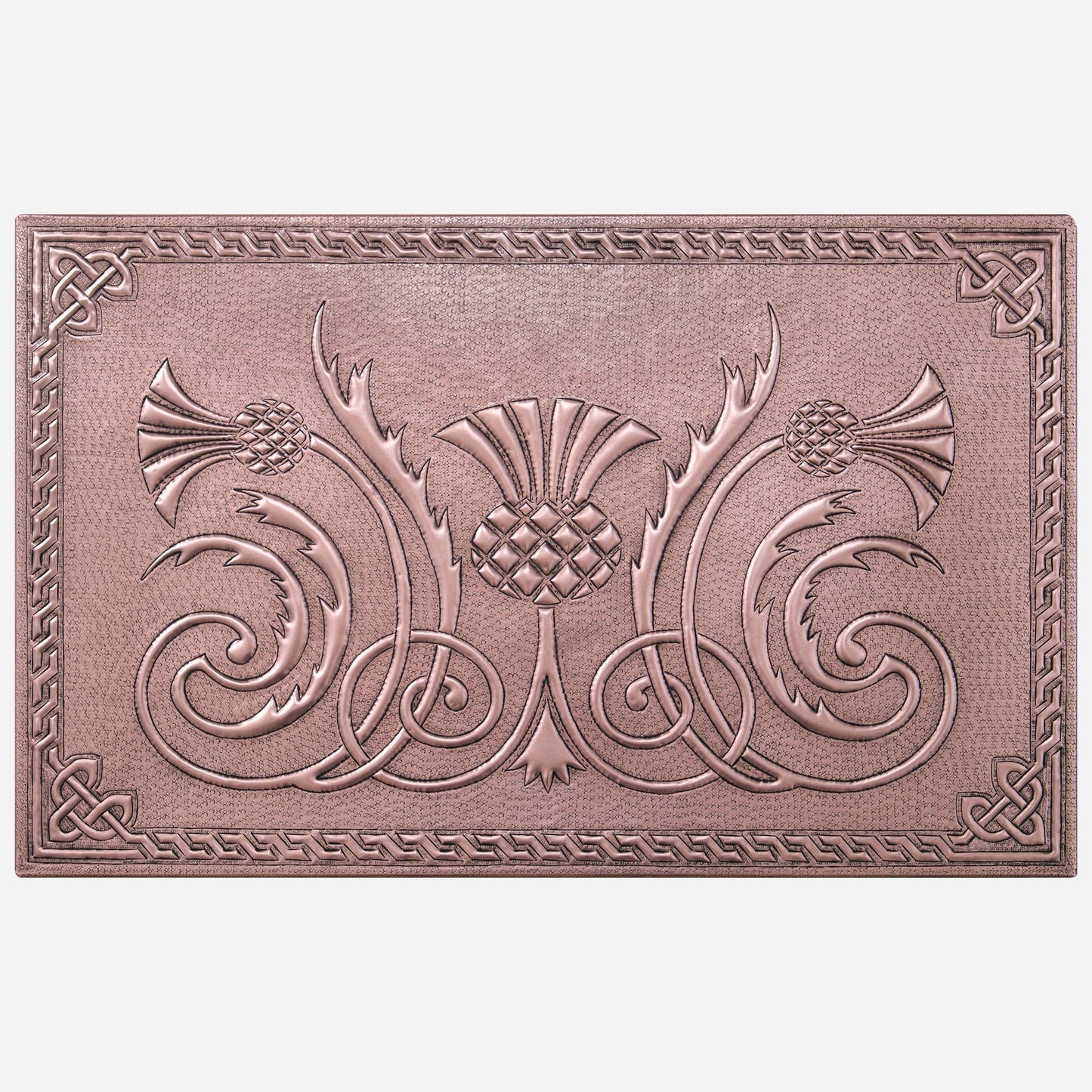 Copper Backsplash Tile (Scottish Thistle,Celtic Knot Border, Personalized)