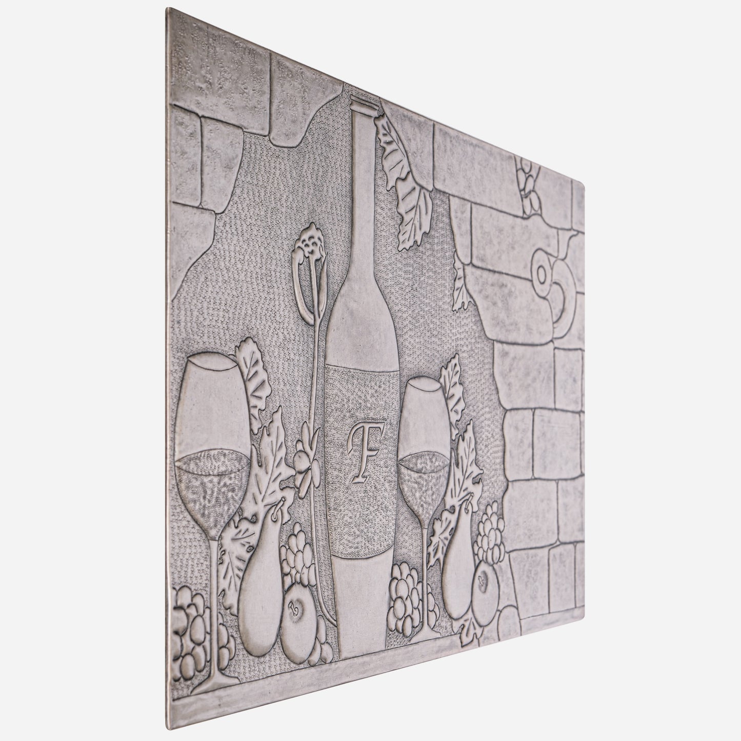 Italian Kitchen Backsplash Tile - Copper Tuscan Vineyard - Gray