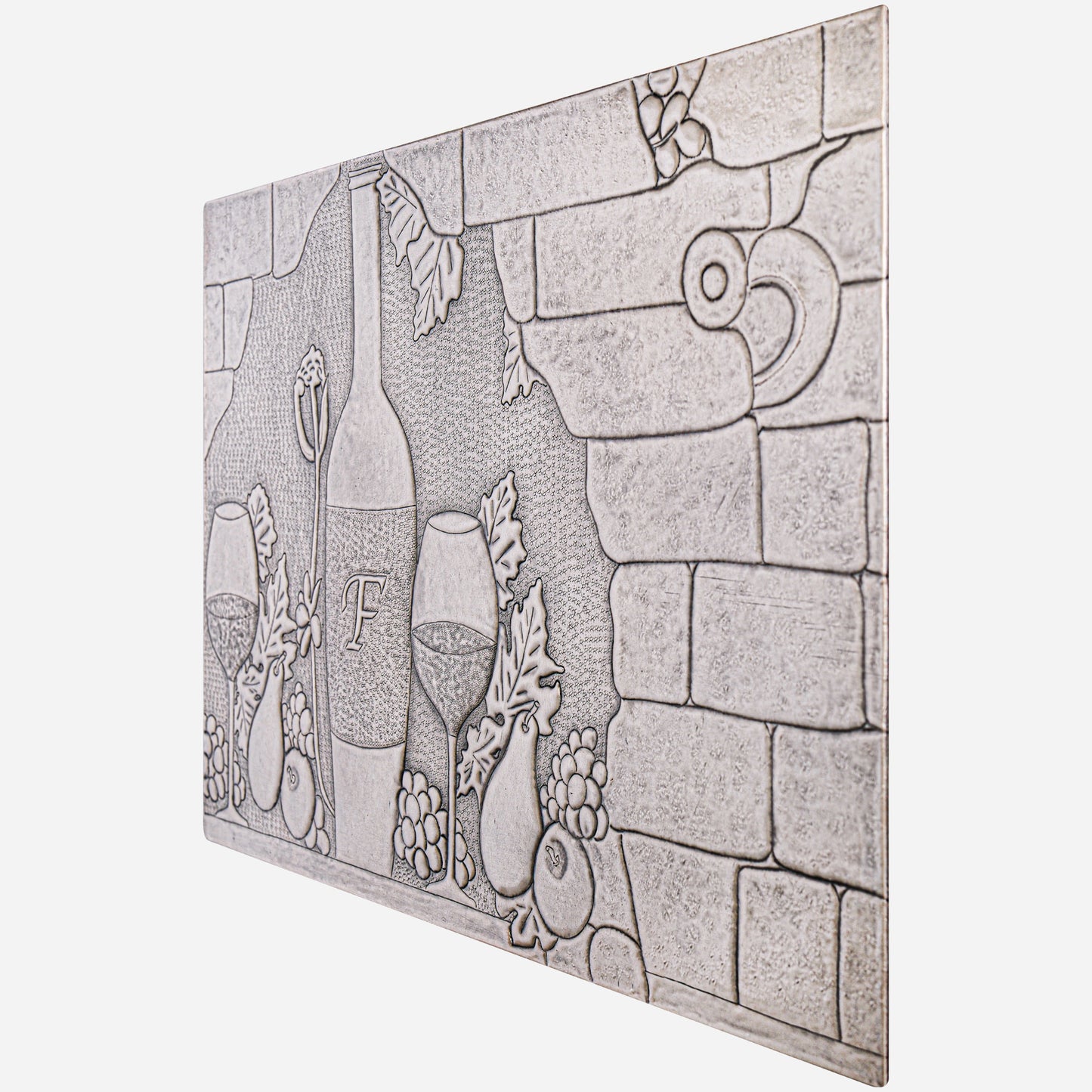 Italian Kitchen Backsplash Tile - Copper Tuscan Vineyard - Gray