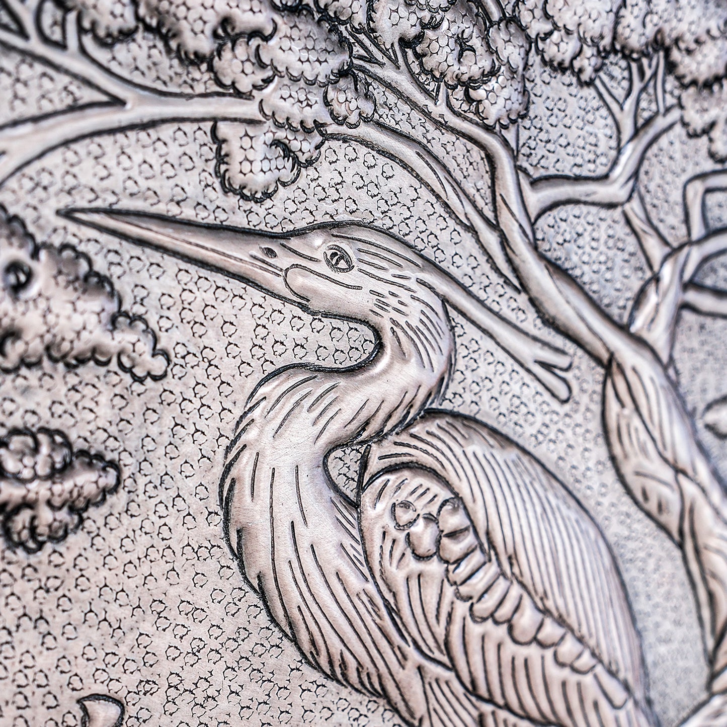Copper Kitchen Backsplash( Heron in Nature, Gray Color)