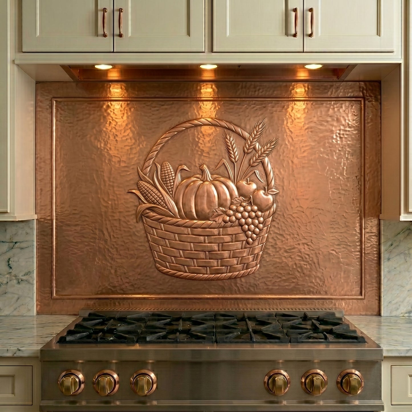 Basket of Harvest Copper Wall Art