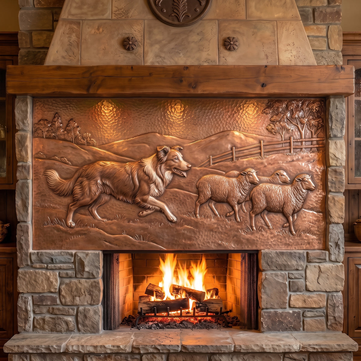 Border Collie Copper Panel