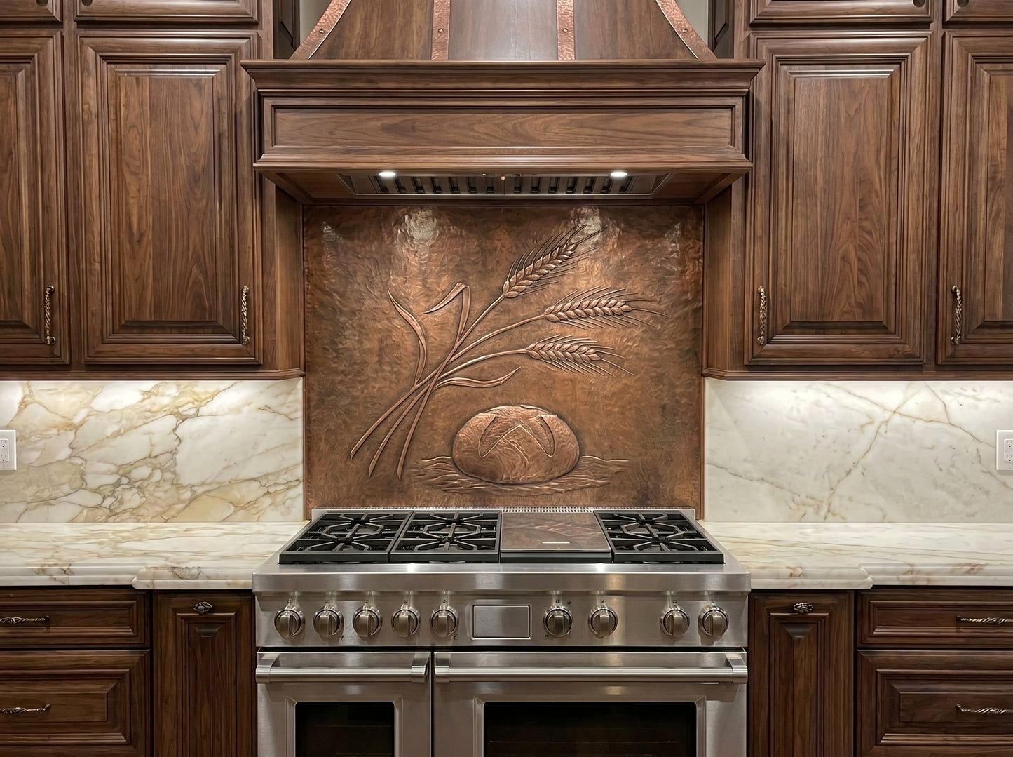 Bread & Wheat Copper Kitchen Backsplash