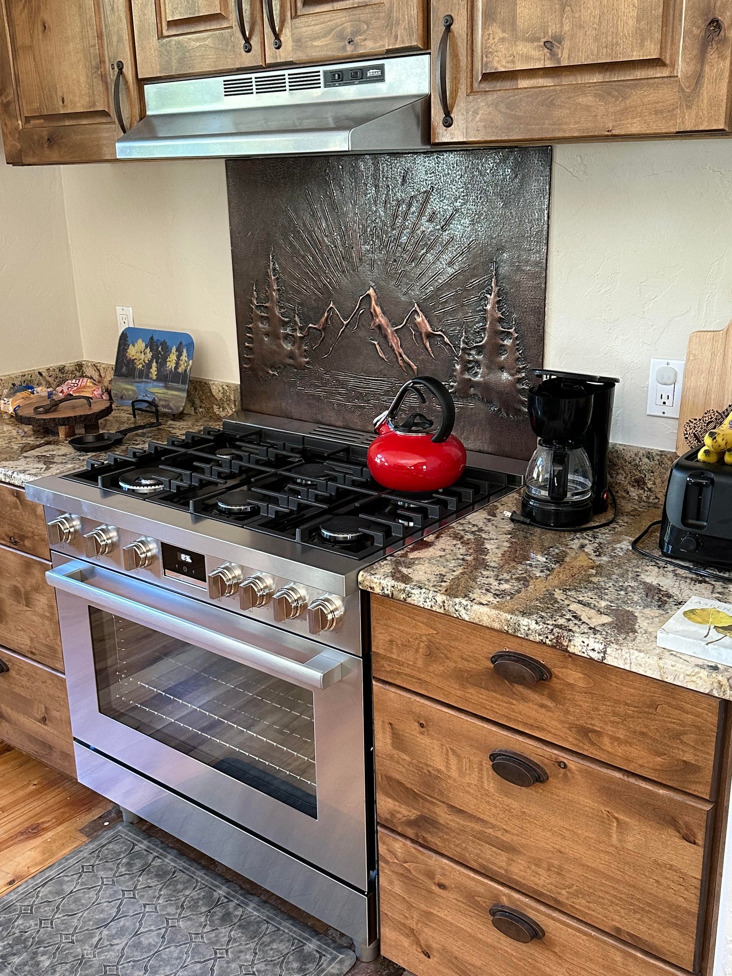 Brown Mountain Sunrise Copper Backsplash