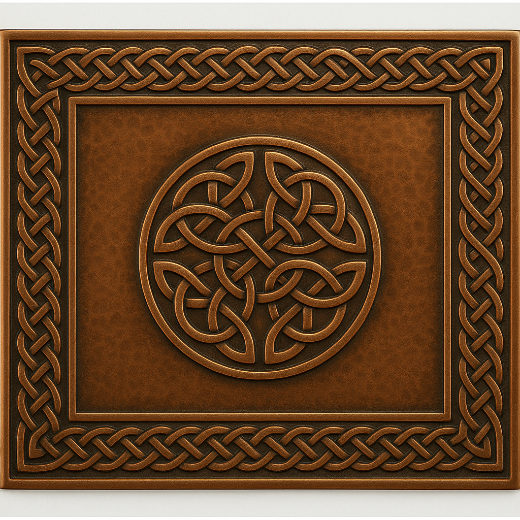 Celtic Knot Metal Wall Art Backsplash Panel