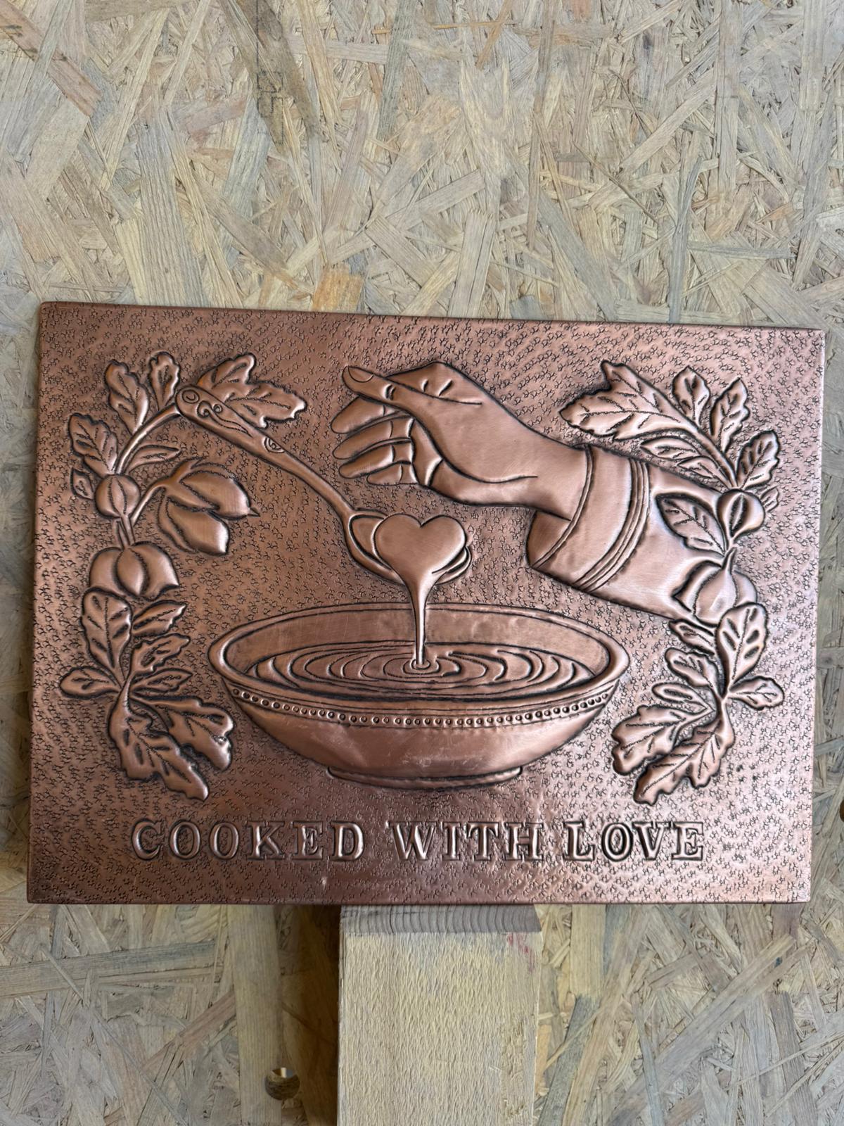 Hand-Hammered Copper Kitchen Backsplash Tile: Cooked With Love
