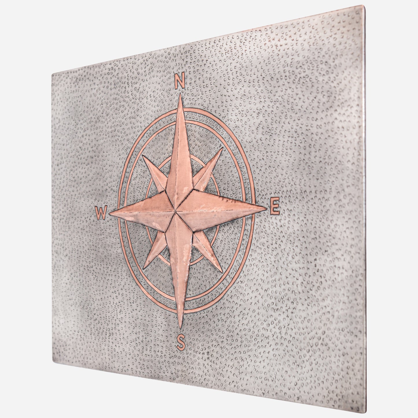 Coastal Kitchen Backsplash Tile - Copper Compass Rose - Gray & Copper - Natuross