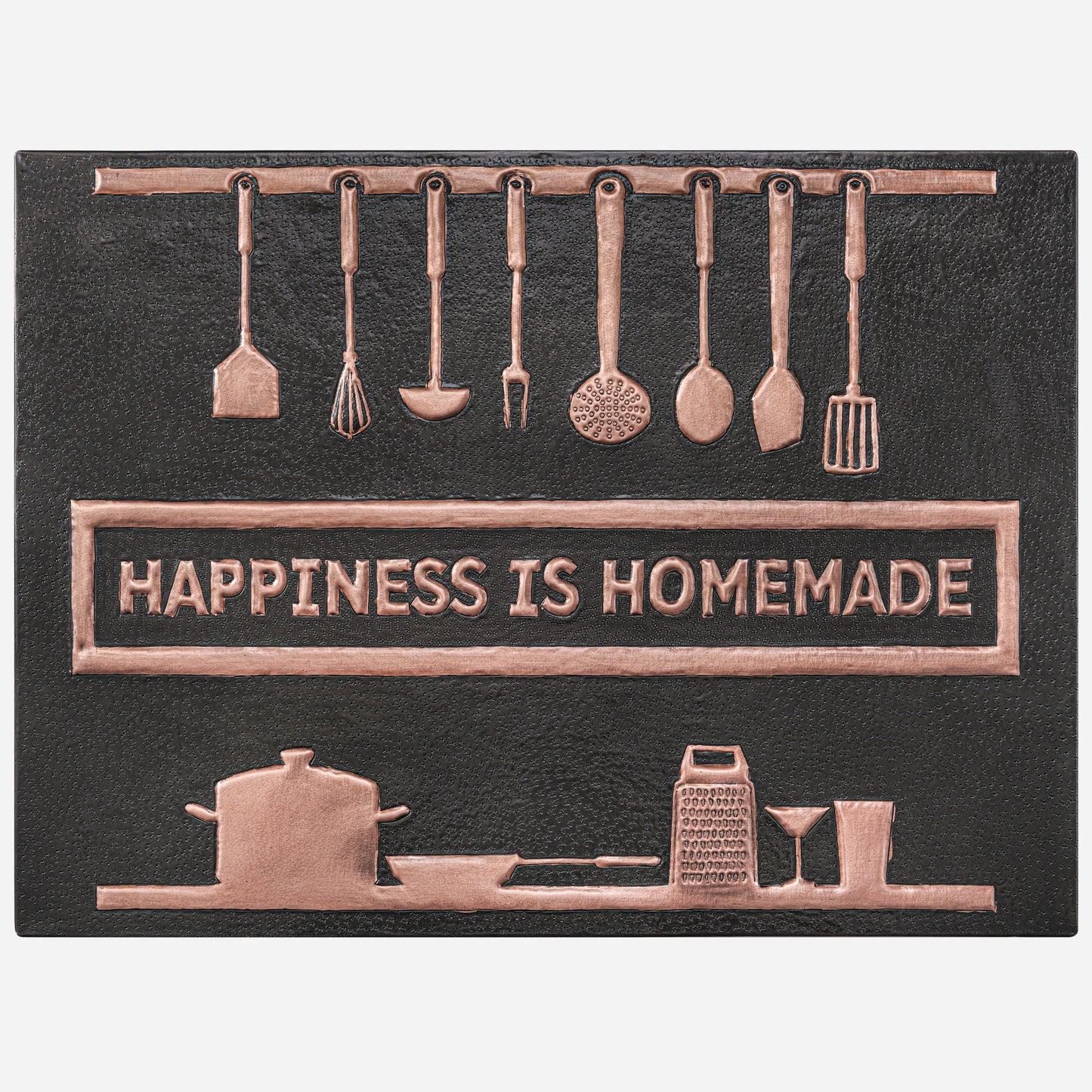 Cozy Home Kitchen Backsplash Tile - Copper Happiness is Homemade - Black - Natuross