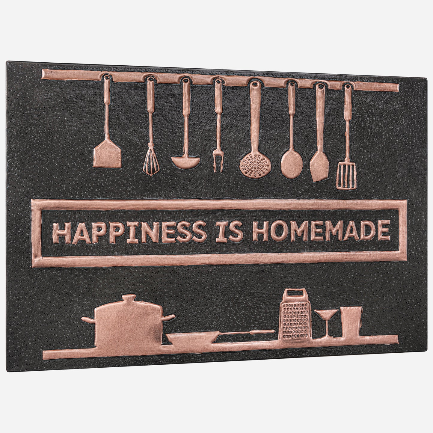 Cozy Home Kitchen Backsplash Tile - Copper Happiness is Homemade - Black - Natuross