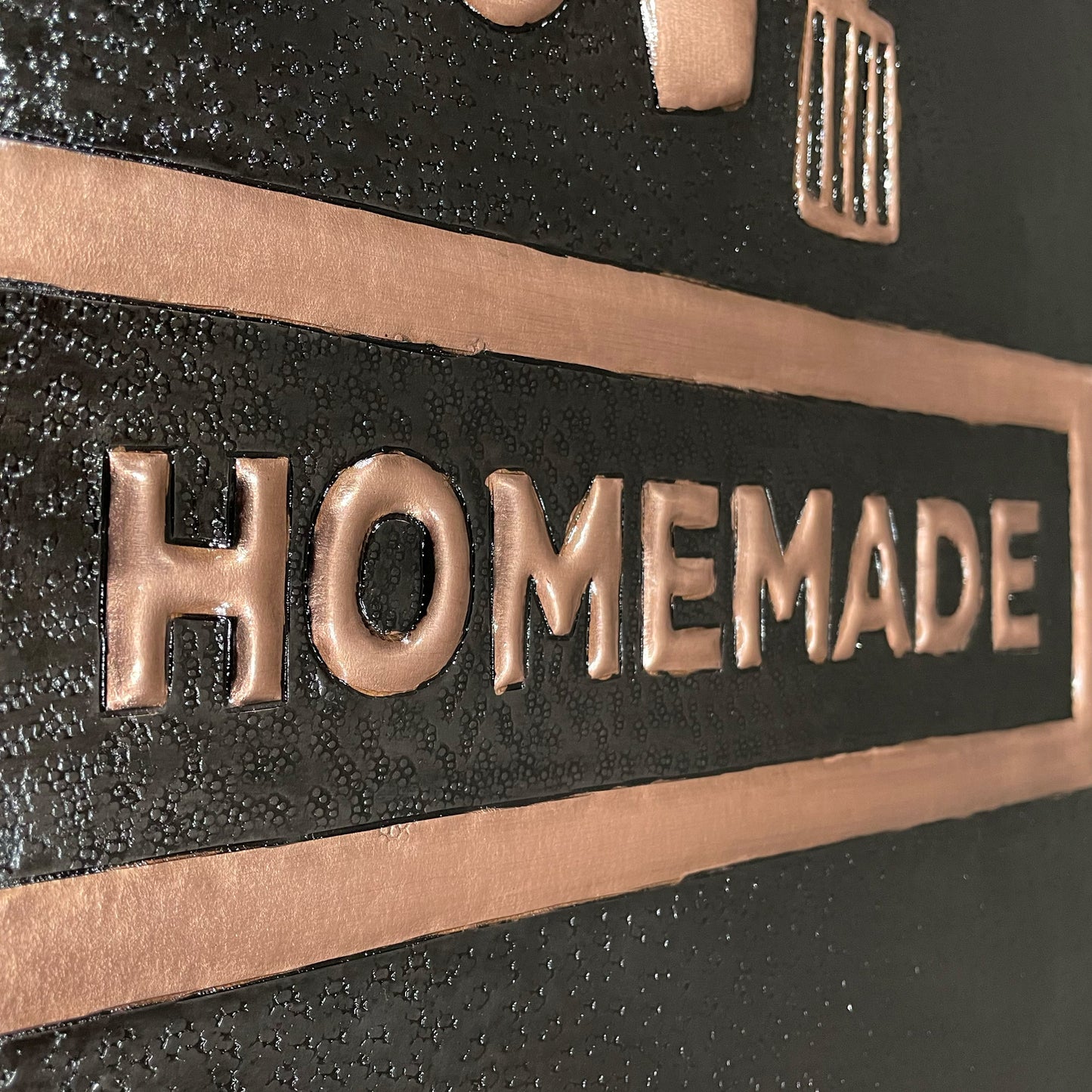 Cozy Home Kitchen Backsplash Tile - Copper Happiness is Homemade - Black - Natuross