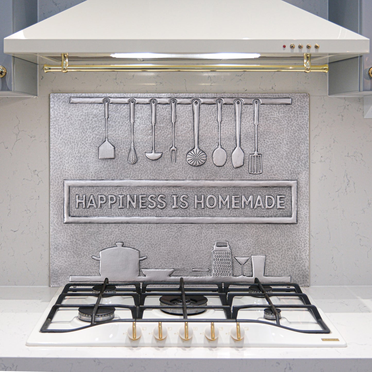 Cozy Home Kitchen Backsplash Tile - Copper Happiness is Homemade - Gray - Natuross