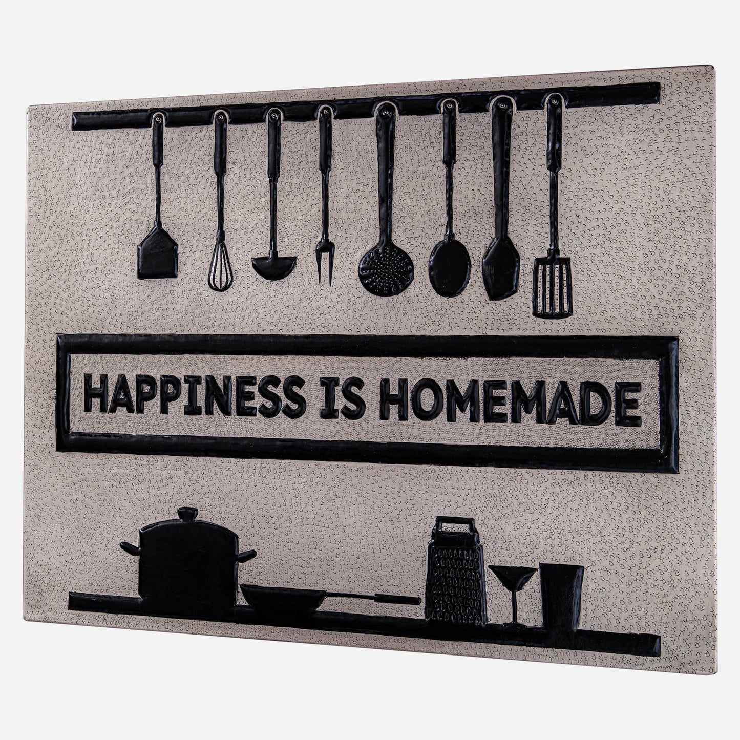 Cozy Home Kitchen Backsplash Tile - Copper Happiness is Homemade - Gray & Black - Natuross