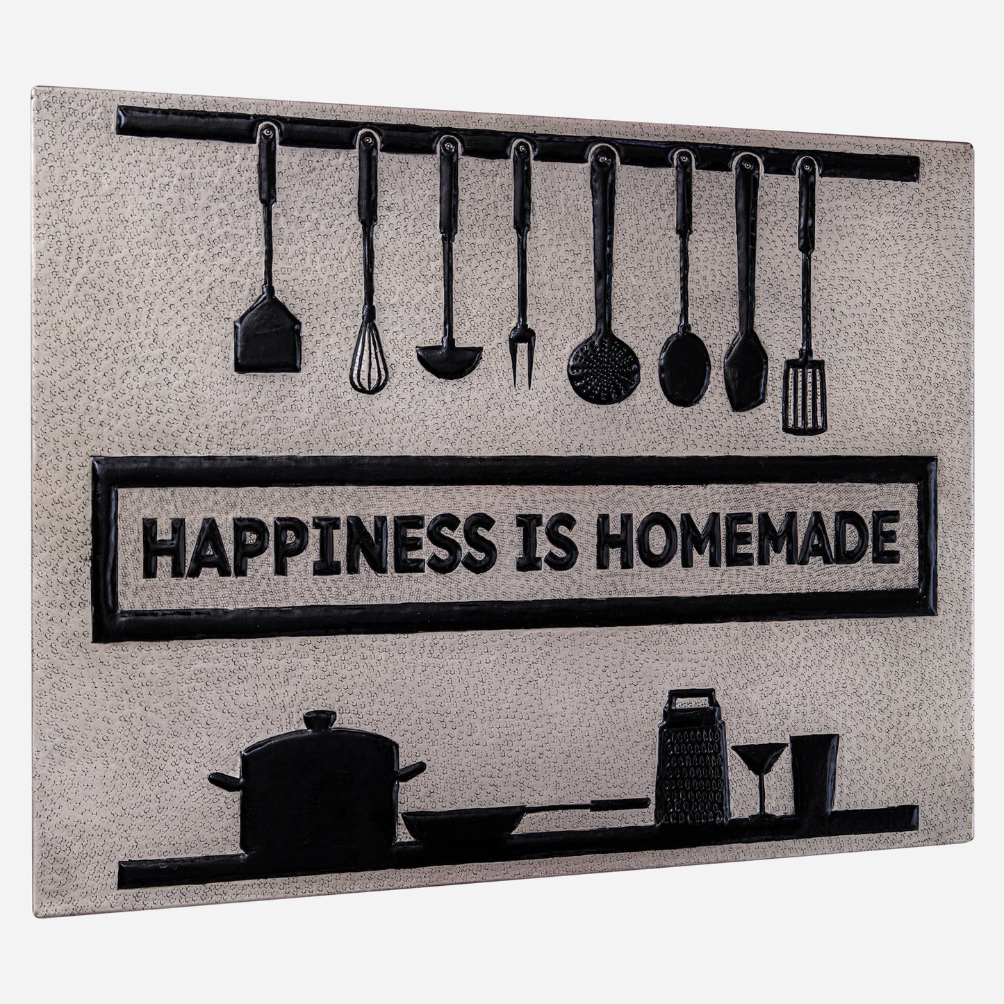Cozy Home Kitchen Backsplash Tile - Copper Happiness is Homemade - Gray & Black - Natuross