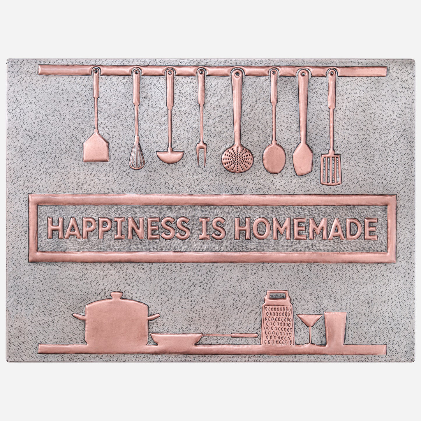 Cozy Home Kitchen Backsplash Tile - Copper Happiness is Homemade - Gray & Copper - Natuross