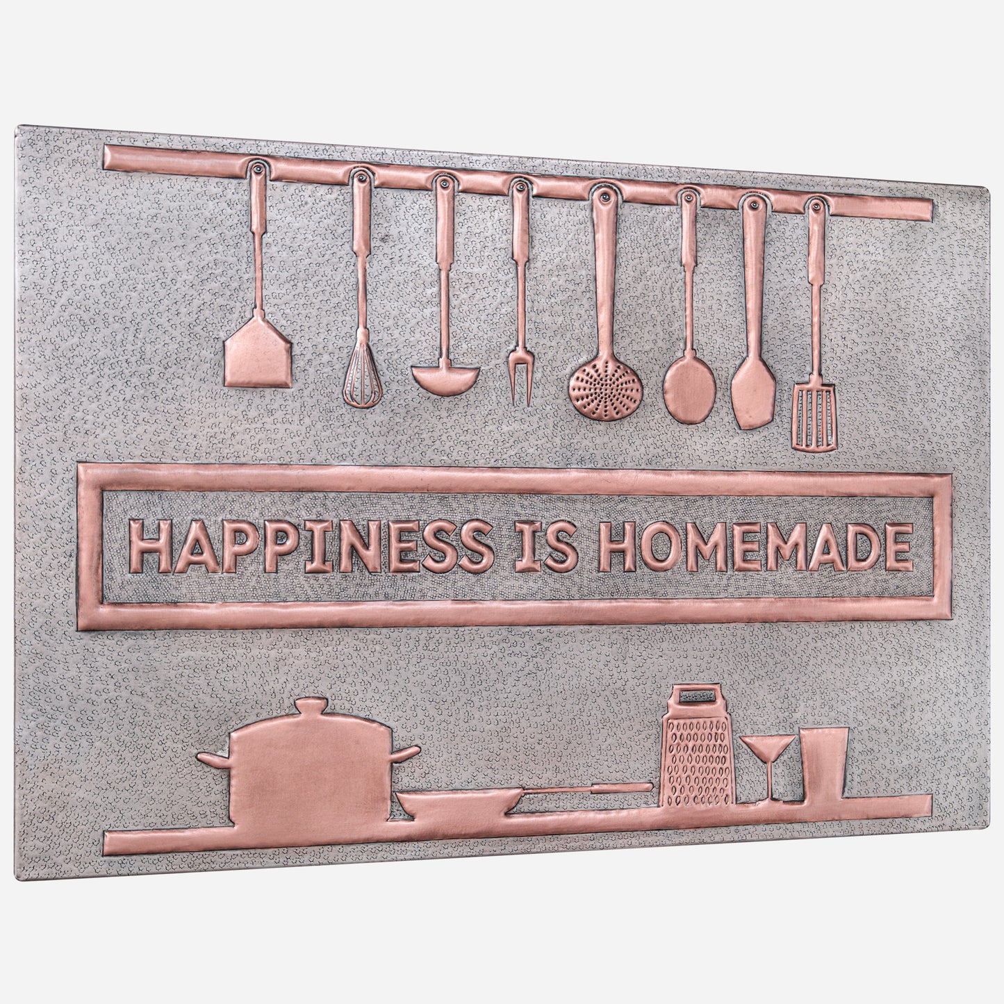 Cozy Home Kitchen Backsplash Tile - Copper Happiness is Homemade - Gray & Copper - Natuross