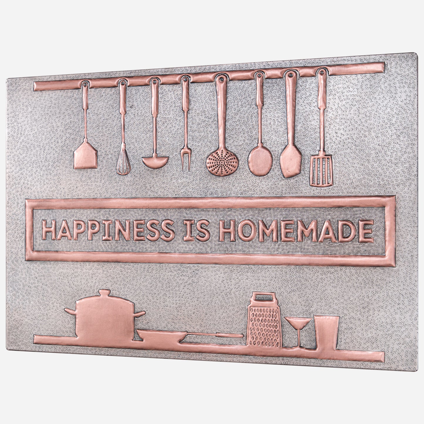 Cozy Home Kitchen Backsplash Tile - Copper Happiness is Homemade - Gray & Copper - Natuross
