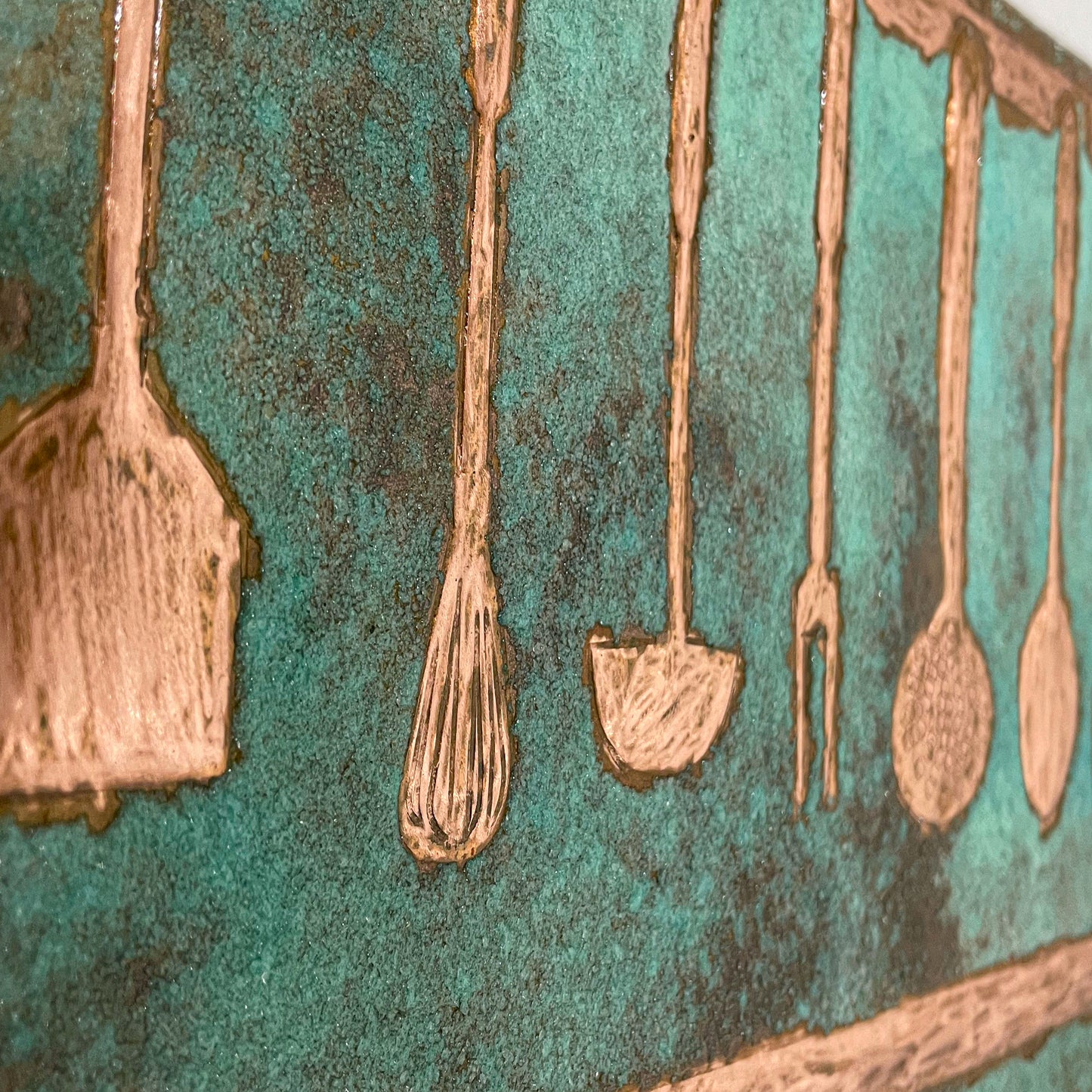 Cozy Home Kitchen Backsplash Tile - Copper Happiness is Homemade - Green Patina - Natuross