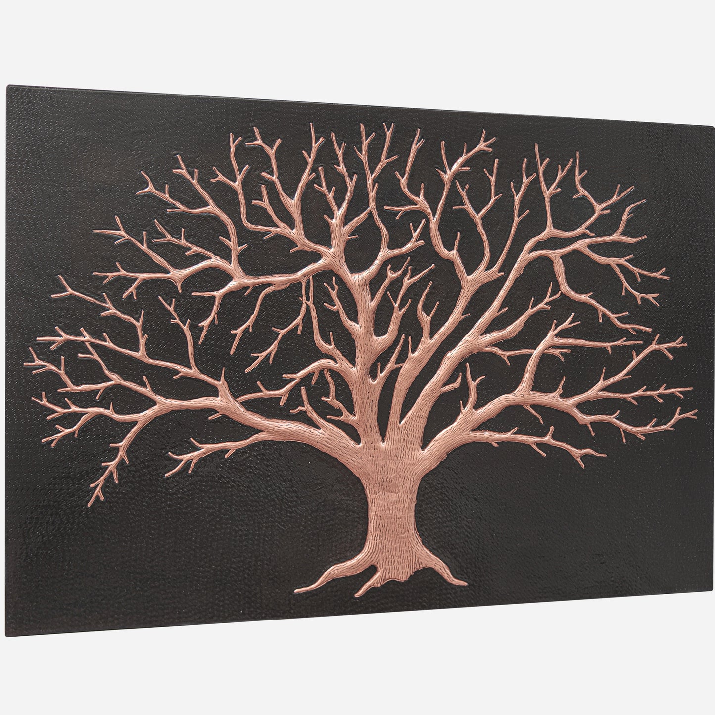 Nature-Inspired Kitchen Backsplash Tile - Copper Tree of Nature - Black - Natuross