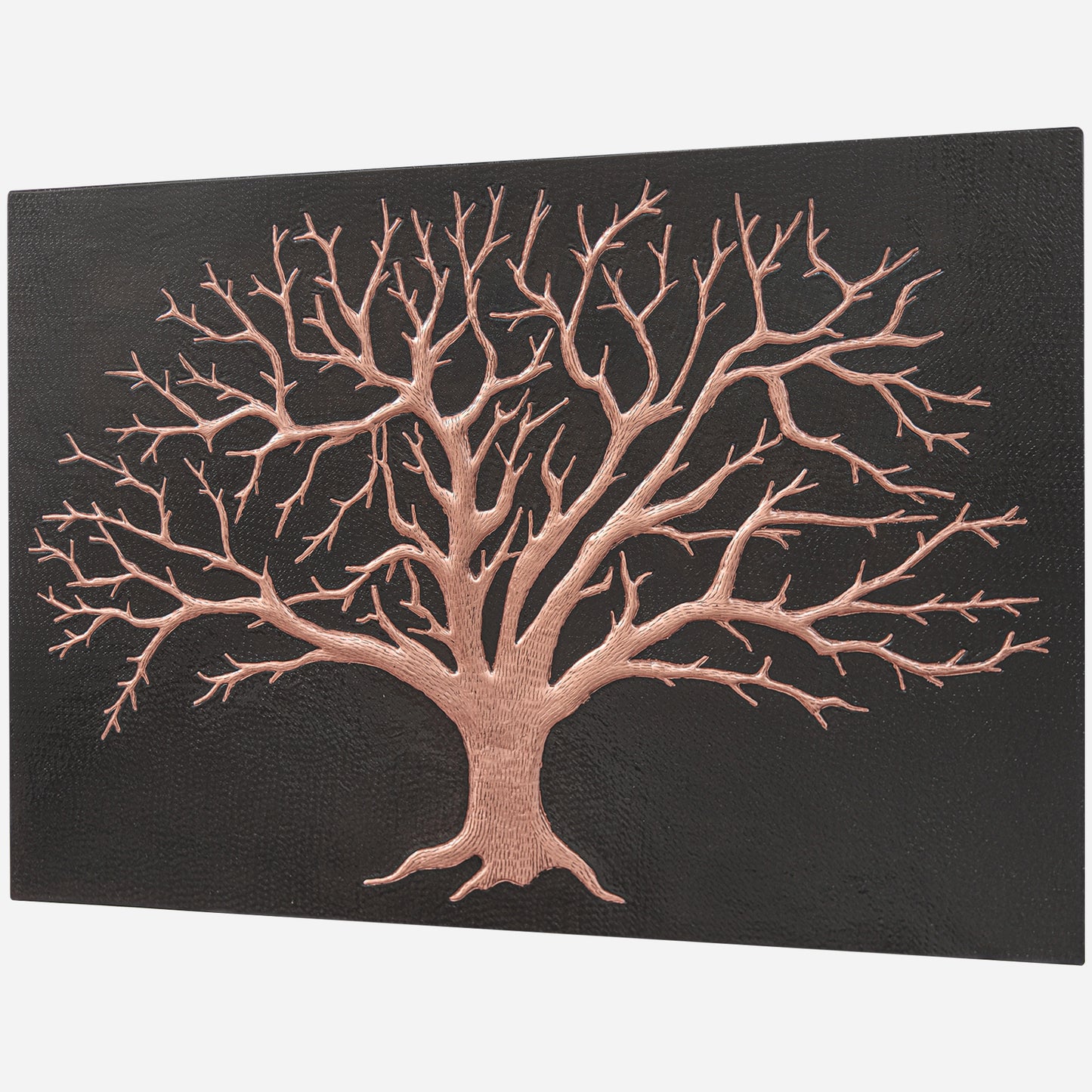 Nature-Inspired Kitchen Backsplash Tile - Copper Tree of Nature - Black - Natuross