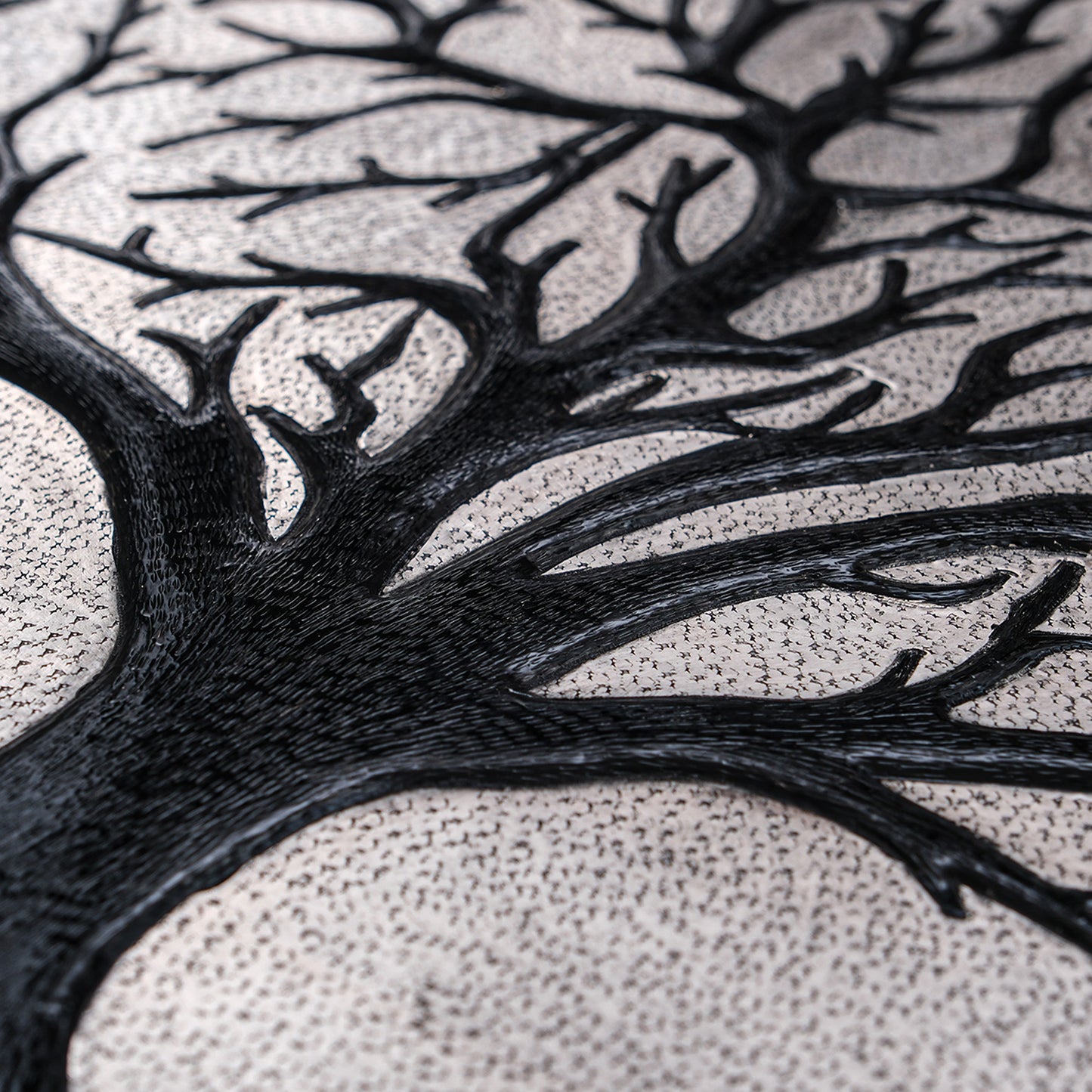 Nature-Inspired Kitchen Backsplash Tile - Copper Tree of Nature - Gray & Black - Natuross