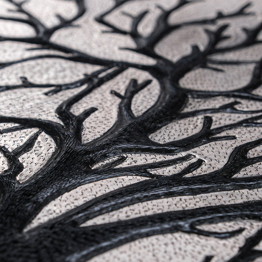 Nature-Inspired Kitchen Backsplash Tile - Copper Tree of Nature - Gray & Black - Natuross