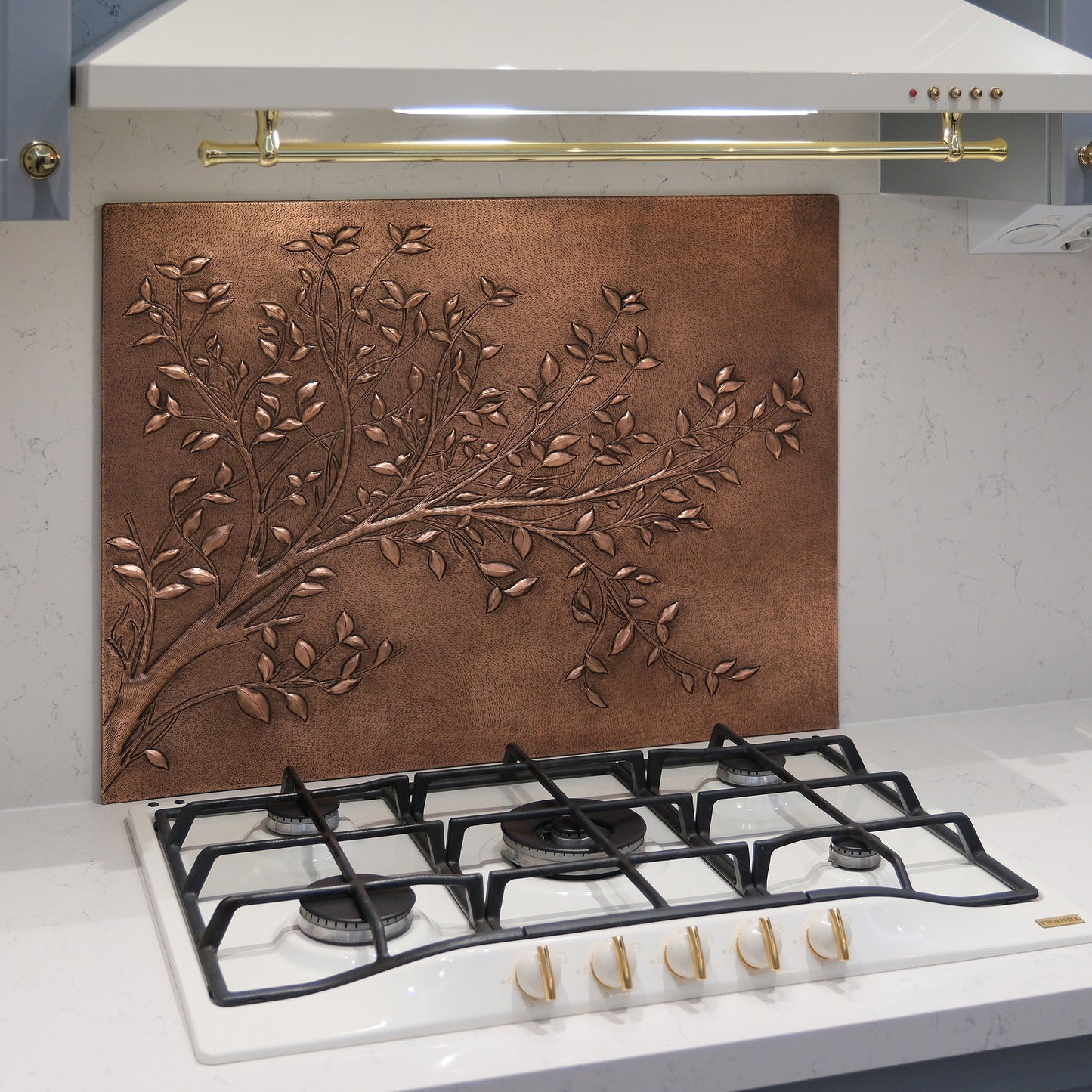 Rustic Kitchen Backsplash Tile – Copper Tree Branches – Natural Copper - Natuross